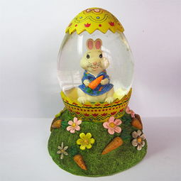 靈動可愛，匠心獨具——廣州市鴻藝工藝品樹脂兔子水球擺件